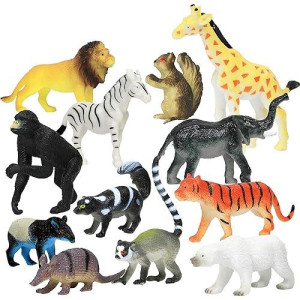Click N' Play Mini Animal Figurine Counters Playset, Assorted Set Of 60