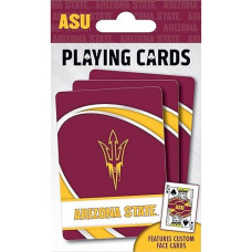 Masterpieces Family Games - Ncaa Arizona State Sun Devils Playing Cards - Officially Licensed Playing Card Deck For Adults, Kids, And Family 2.5" X 3.5"