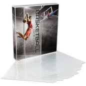 Unikeep Basketball Themed Trading Card Collection Binder Complete With Trading Card Pages. Fully Enclosed Case With A Locking Latch To Keep Cards Secure (Red Dunk, Poly Ring)