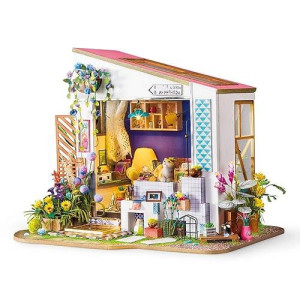 Rolife Miniature Dollhouse Diy Mini House Kit With Led Lights - Lily'S Porch