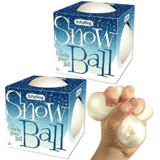 Schylling Snow Ball (Needoh) Crunchy, Squishy, Squeezy, Stretchy Stress Balls Gift Set Bundle - 2 Pack