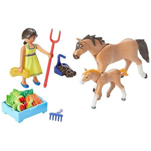 Playmobil Dreamworks Spirit Pru With Horse & Foal
