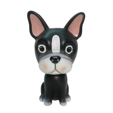 Bobbleheads Dog Bulldog, Cute Car Dashboard Bobble Head Boston Terrier Decoration, Animal Resin Ornament Puppy Shaking Head Toys For Car Vehicle Automobile Decor