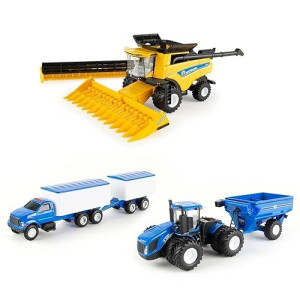 1/64 New Holland Harvesting Cr8.90 Combine 7 Piece Harvesting Set Ert13933