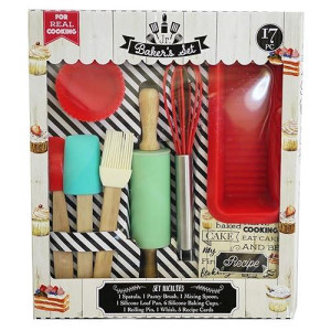 Handstand Kids 17-Piece Junior Baking Set With Recipes For Kids