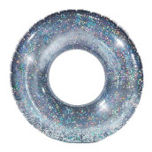 Poolcandy Jumbo Pool Tube, 48", Silver Glitter