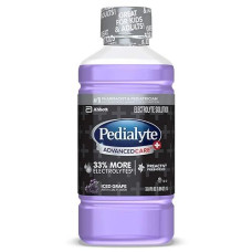 Pedialyte Advancedcare Plus Iced Grape Electrolyte Solution, 33.8 Fl Oz Bottle