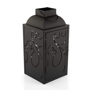 Seven20 - Star Wars Stamped Lantern | Black Die-Cut Rebel Insignia Pattern | Indoor & Outdoor Use | 14 Inches Tall