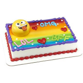 Decoseta Emoji I Am Birthday Cake Topper, 7-Piece Set, Decoration For Creating Crazy Emotions On Cakes Or Cupcakes