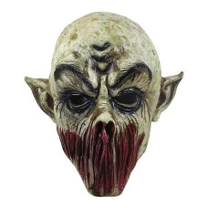 Molezu Vampire Mask Scary Monster Halloween Costume Party Horror Demon Zombie (Earthy Yellow) (Green)