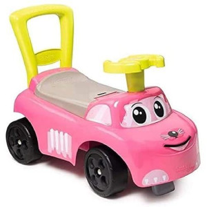 Smoby 2-In-1 Ride On Car And Baby Walker-Safe, Sturdy Design For Ages 10+ Months, Pink