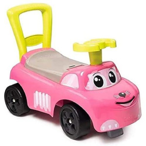 Smoby 2-In-1 Ride On Car And Baby Walker-Safe, Sturdy Design For Ages 10+ Months, Pink