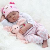 Kaydora Reborn Baby Dolls - 22 Inch Soft Weighted Body Lifelike Newborn Girl Doll, Handmade Silicone Realistic Sleeping Baby Doll That Look Real, Kids Gift Box For 3+ Year Old