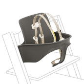 Tripp Trapp Baby Set From Stokke, Hazy Grey - Convert The Tripp Trapp Chair Into High Chair - Removable Seat + Harness For 6-36 Months - Compatible With Tripp Trapp Models After May 2006