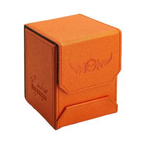 Zoopin Leather Deck Box-Orange For Collectible Cards-Mtg,Yugioh,Pokeman,Tes Legacy,Munchkins Ccg Decks And Also Small Tokens Or Dice- Hold 80 Sleeved Cards Or 150 Naked Cards ?