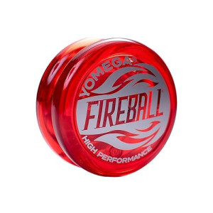 Yomega Fireball -High Performance Yoyos Responsive Transaxle Yoyo, Great For Players To Perform Like Pros + Extra 2 Yo Yo Strings & 3 Month Warranty (Red)