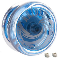 Yomega Raider - Professional Responsive Ball Bearing Yoyo, Great For Kids, Beginners And For Advanced String Yo-Yo Tricks And Looping Play. + Extra 2 Strings & 3 Month Warranty (Blue)