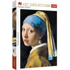 Trefl Art Collection Girl With A Pearl Earring 1000 Piece Jigsaw Puzzle Red 27"X19" Print, Diy Puzzle, Creative Fun, Classic Puzzle For Adults And Children From 12 Years Old