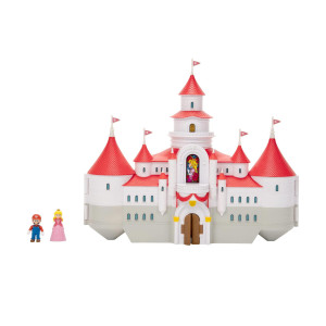 The Super Mario Bros Movie - Mushroom Kingdom castle Playset with Mini 125 Mario and Princess Peach Figures