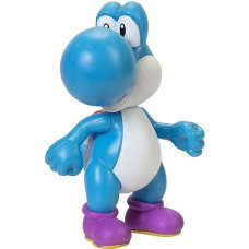 Super Mario Action Figure 2.5 Inch Light Blue Yoshi Collectible Toy