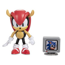 Sonic The Hedgehog 4-Inch Action Figure Classic Mighty With 1 Up Monitor Collectible Toy