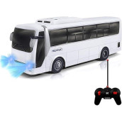 Haktoys Radio Remote Control Bus | High Speed Racing & Model Car Toy Series | With Realistic Beaming Lights And Rubber Tires | Safe And Durable | Great Present For Kids, Boys & Girls