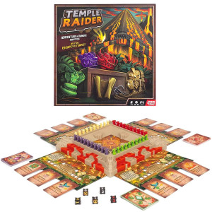 Temple Raider Board Game | Jakks Wild Games | Strategy Board-Game | Family Dice Game For Adults And Kids | 2 To 4 Players | Average Playtime 25-45 Minutes | Ages 8+