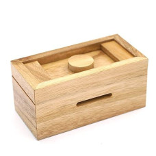 Bsiri Ziggurat Chest- Secret Box Brain Teaser Wooden Puzzle Boxes With Hidden Compartments. Ideal Mystery Box, Money Box, Jewelry Box, 3D Puzzle Lock Box, Gift Card, And Money Puzzle Box