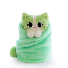 Hashtag Collectibles Purritos Series 2 - Fishbone Toy Figure, 7-Inch White Blue Cat Animal Theme