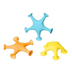 Ubbi Starfish Stretch And Suction Bath Toys, Baby Bath Accessory, Water Toys For Toddler Bath Time, Fun Baby Water Toys, Set Of 3