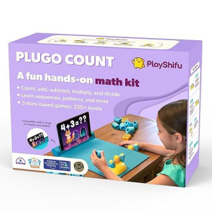 Playshifu Stem Toy Math Game - Plugo Count (Kit + App With 5 Interactive Math Games) Educational Toy For 4 5 6 7 8 Year Old Birthday Gifts | Story-Based Learning For Kids (Works With Tabs/Mobiles)
