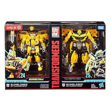 Transformers Studio Series 24 And 25 Deluxe Class Bumblebee 2-Pack Including 1967 Volkswagen Beetle Bumblebee Movie Version And 2016 Chevrolet Camaro The Last Knight Movie Version