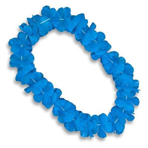 Flashingblinkylights Set Of 12 Non-Light-Up Blue Leis Flower Necklaces