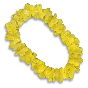 Flashingblinkylights Set Of 12 Non-Light-Up Yellow Leis Flower Necklaces
