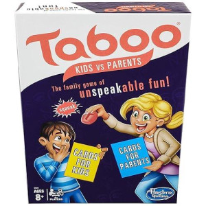 Hasbro Gaming Taboo Kids Vs. Parents Family Board Game Ages 8 And Up