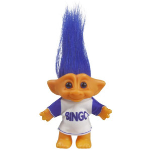 Vintage Troll Dolls, Lucky Doll Chromatic Adorable For Collections, School Project, Arts And Crafts, Party Favors - 7.5 Tall(Include The Length Of Hair) (Blue)
