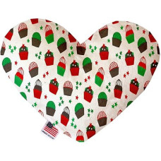 Mirage Pet Products Christmas Cupcakes 8 Inch Heart Dog Toy