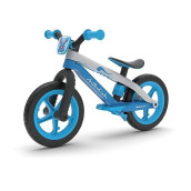 Chillafish Bmxie Lightweight Balance Bike With Integrated Footrest And Footbrake For Kids Ages 2 To 5 Years, 12-Inch Airless Rubberskin Tires, Adjustable Seat Without Tools, Blue