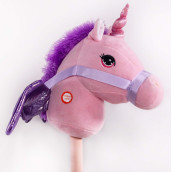 Ponyland Pink Unicorn Stick Horse With Sound Toy 28 Inch