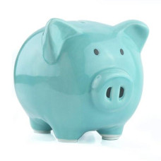 Kohienwo Piggy Bank,Child To Cherish Ceramic Pig Money Piggy Banks For Boys Girls Kids Blue