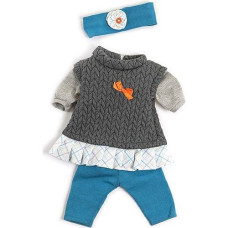 Miniland Clothes For Dolls 15'' Mild Weather Grey Set - Quality, Role Play, Educational