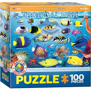 Eurographics Tropical Fish 100Piece Puzzle, Multi-Colored