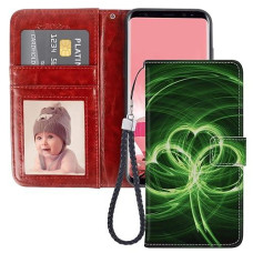 Clover Samsung Galaxy S8 Plus Wallet Case Pu Leather Cover And Tpu Protective Phone Case With Card Holder Magnetic Folio Flip Samsung Galaxy S8 Plus Case Wallet