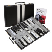Get The Games Out Top Backgammon Set - Small Travel Size Classic Board Game Case - Best Strategy & Tip Guide (Black, Small)