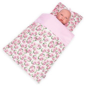 2-Pc Set Doll Bedding With Comforter And Pillow, Reversible Print Doll Bedding Accessories, Fits American Girl Dolls And Other 18 Inch Dolls