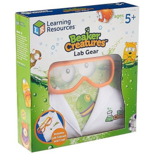 Learning Resources Beaker Creatures Lab Gear - 2 Pieces, Ages 5+ Lab Coat & Glasses For Kids, Science Exploration Games, Stem Toys For Kids