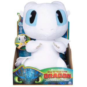How To Train Your Dragon 3: The Hidden World Squeeze And Growl Lightfury 10" Plush Dragon With Sounds (Original Version)