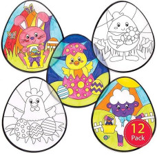 Baker Ross Easter Color In Window Decorations - Pack Of 12, Easter Crafts For Kids To Decorate And Display (Aw144)
