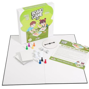 Create Your Own Board Game Set - Diy Kit With Blank Game Board, Game Pieces, Blank Cards, Dice, Spinner - Build Your Own Game For Family Board Games