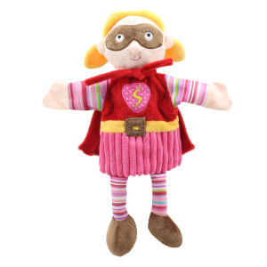 The Puppet Company - Story Tellers - Super Hero (Pink) Hand Puppet, 15 Inches